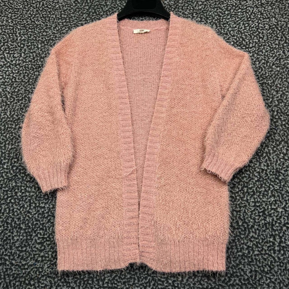 Jessica Simpson Sweater Cardigan Women Small Pink Knit Long Sleeve S